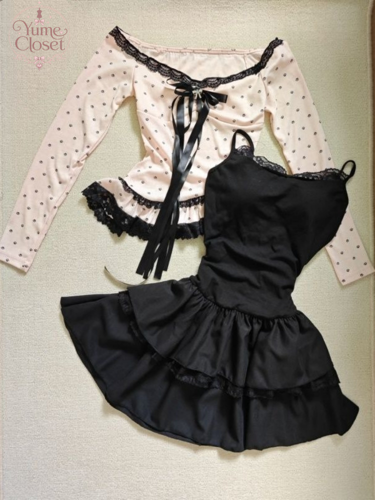 Fly Line - Japanese Style Women's Bowknot Polka Dot
