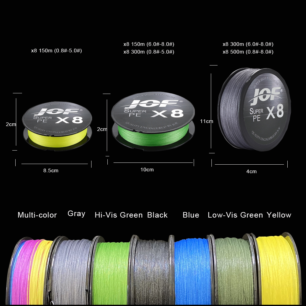 JOF Casting 8X 150m 300m 500m  - огляд і ціна Ice Fishing Line